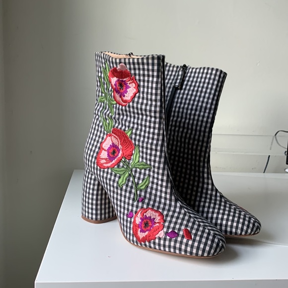 Top shop floral checkered booties - Picture 4 of 4